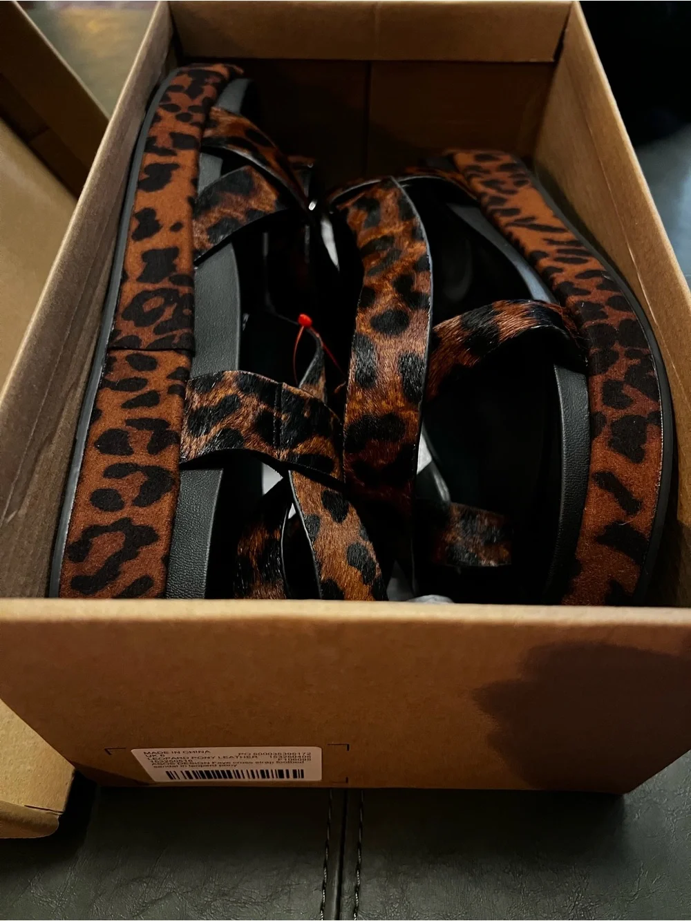 ASOS Leopard Print Wrap Sandals